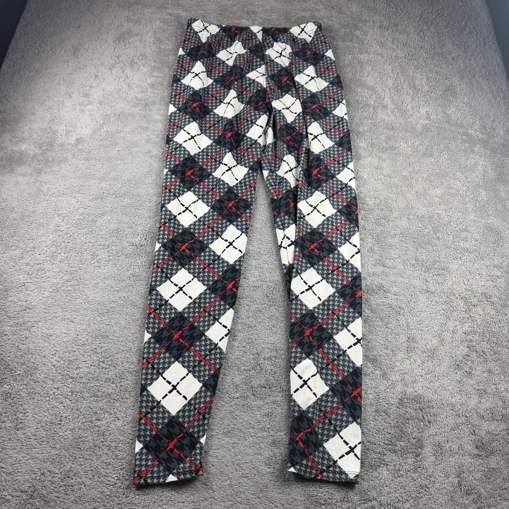 Leggings Soft‎ Always Brushed Plaid Print Womens One Size